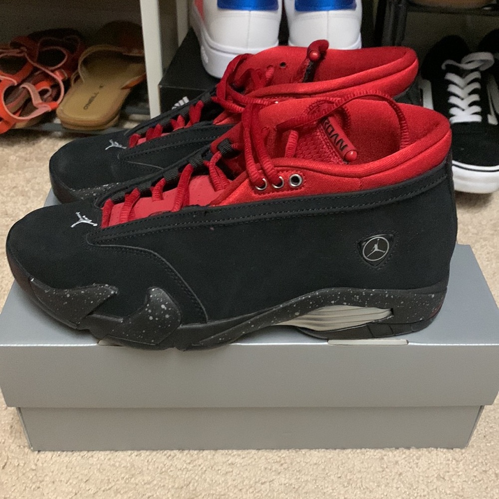 Jordan’s lipstick red